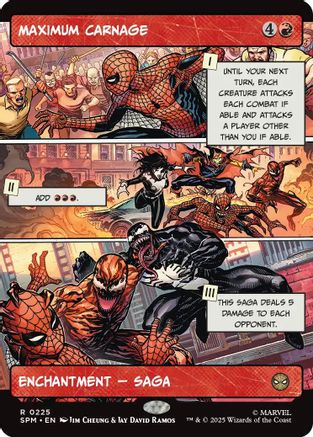 Maximum Carnage (Borderless) (SPM-225) - Marvel's Spider-Man Foil