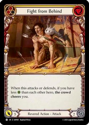 Fight from Behind (Yellow) (SUP041) - Super Slam Rainbow Foil