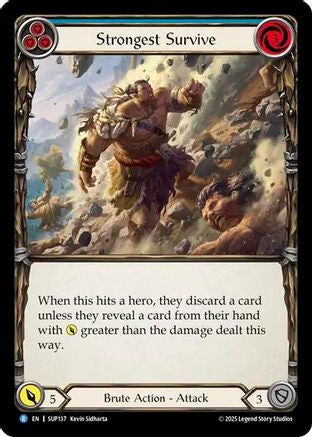 Strongest Survive (Blue) (SUP137) - Super Slam Rainbow Foil