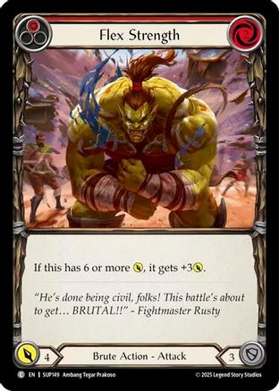 Flex Strength (Red) (SUP149) - Super Slam Rainbow Foil