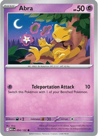Abra 54 - ME01 Mega Evolution Reverse Holofoil