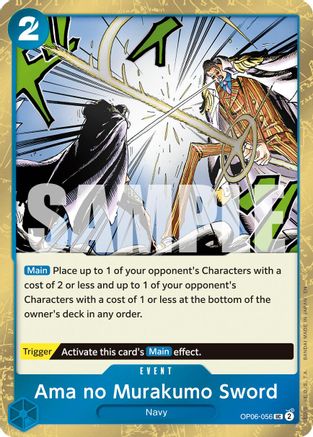 Ama no Murakumo Sword (Pirate Foil) (OP06-056) - Premium Booster -The Best- Vol. 2 Foil