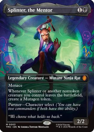 Splinter, the Mentor (Borderless) (TMC-003) - Commander: Teenage Mutant Ninja Turtles