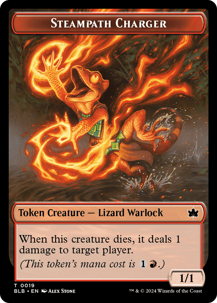 Steampath Charger (BLB-019) - Bloomburrow Tokens