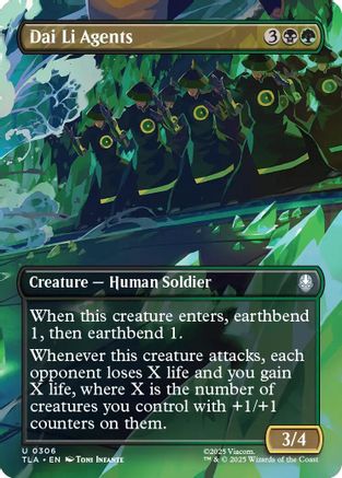 Dai Li Agents (Borderless) (TLA-306) - Avatar: The Last Airbender