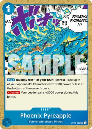 Phoenix Pyreapple (OP13-058) - Carrying On His Will: 3rd Anniversary Tournament Cards