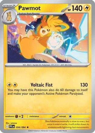 Pawmot 34 - ME02 Phantasmal Flames Reverse Holofoil