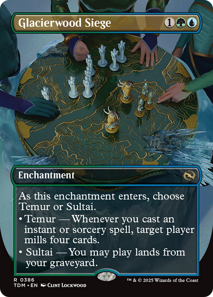 Glacierwood Siege (Borderless) (TDM-386) - Tarkir: Dragonstorm Foil