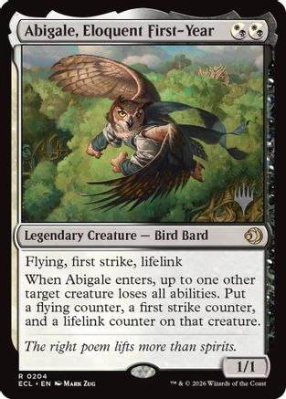 Abigale, Eloquent First-Year (PPECL-204) - Promo Pack: Lorwyn Eclipsed