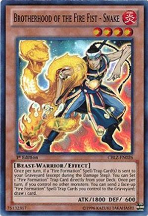 Brotherhood of the Fire Fist - Snake [CBLZ-EN026] Super Rare