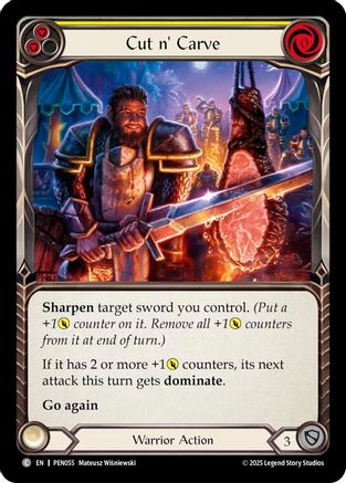 Cut N Carve (Yellow) (PEN055) - Compendium of Rathe Rainbow Foil