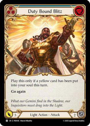 Duty Bound Blitz (Blue) (PEN185) - Compendium of Rathe Rainbow Foil