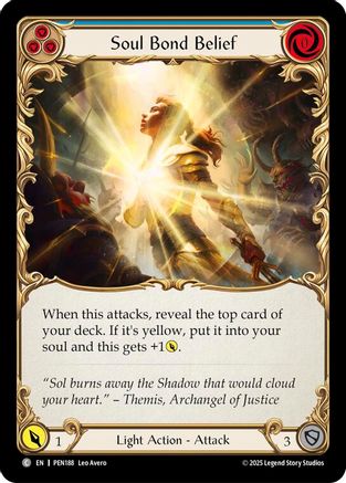Soul Bond Belief (Blue) (PEN188) - Compendium of Rathe Rainbow Foil