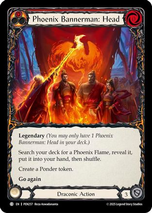 Phoenix Bannerman Head (Red) (PEN257) - Compendium of Rathe Rainbow Foil