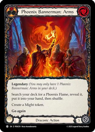 Phoenix Bannerman Arms (Red) (PEN259) - Compendium of Rathe Rainbow Foil