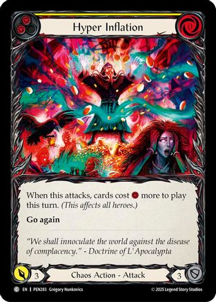 Hyper Inflation (Yellow) (PEN283) - Compendium of Rathe Rainbow Foil