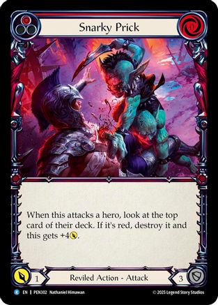 Snarky Prick (Red) (PEN302) - Compendium of Rathe Rainbow Foil