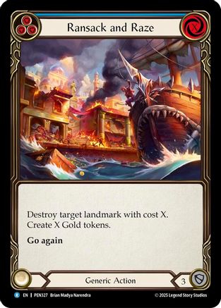 Ransack And Raze (Blue) (PEN327) - Compendium of Rathe Rainbow Foil
