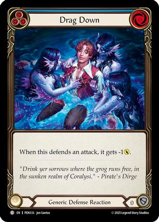 Drag Down (Blue) (PEN333) - Compendium of Rathe Rainbow Foil