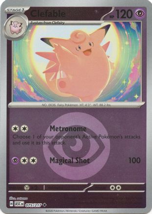 Clefable (Energy Symbol Pattern) 75 - ME Ascended Heroes Reverse Holofoil