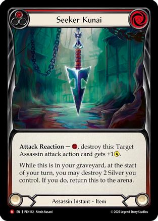 Seeker Kunai (Red) (PEN142) - Compendium of Rathe
