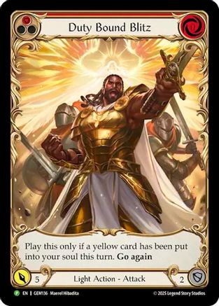 Duty Bound Blitz (GEM136) - GEM Pack 4 Rainbow Foil