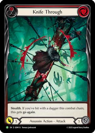 Knife Through (Red) (GEM113) - GEM Pack 4
