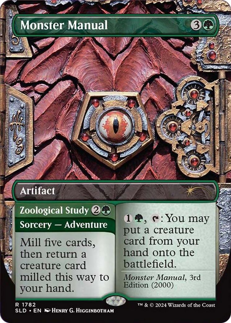 Monster Manual // Zoological Study (SLD-1782) - Secret Lair Drop (Borderless) Foil