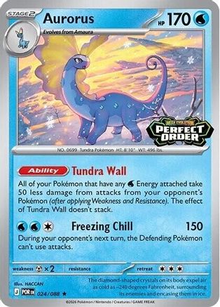 Aurorus (Perfect Order Stamped) 24 - Miscellaneous Cards & Products Holofoil