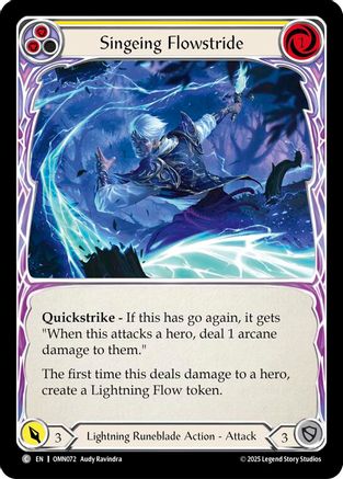 Singeing Flowstride (Yellow) (OMN072) - Omens of the Third Age Rainbow Foil