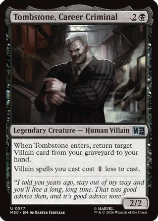 Tombstone, Career Criminal (MSC-577) - Commander: Marvel Super Heroes Foil