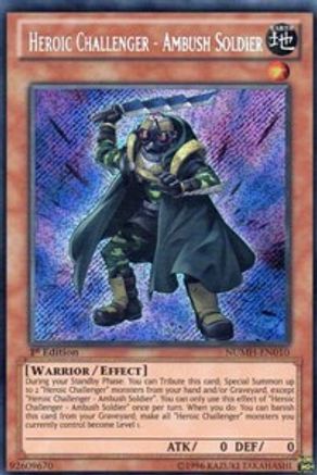 Heroic Challenger - Ambush Soldier [NUMH-EN010] Secret Rare