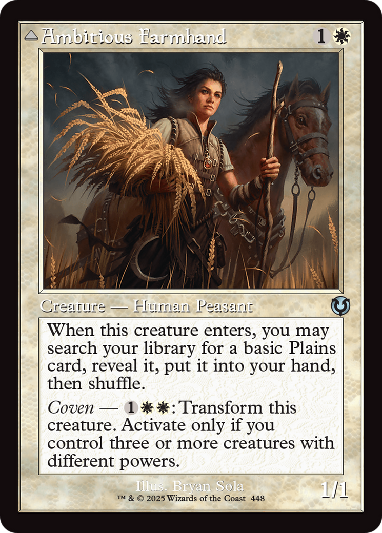Ambitious Farmhand // Seasoned Cathar (Retro Frame) (-448) - Innistrad Remastered