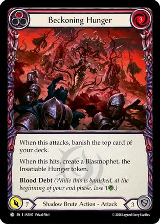 Beckoning Hunger (Red) (IAR017) - Usurp the Shadow Throne Rainbow Foil
