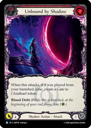 Unbound by Shadow (Red) (IAR178) - Usurp the Shadow Throne Rainbow Foil