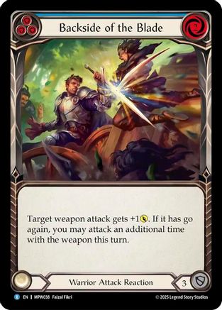 Backside of the Blade (Blue) (MPW038) - Mastery Pack Warrior Rainbow Foil