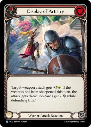 Display of Artistry (Red) (MPW039) - Mastery Pack Warrior Rainbow Foil