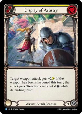 Display of Artistry (Yellow) (MPW040) - Mastery Pack Warrior Rainbow Foil