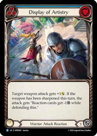 Display of Artistry (Blue) (MPW041) - Mastery Pack Warrior Rainbow Foil