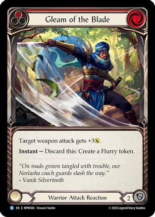 Gleam of the Blade (Red) (MPW045) - Mastery Pack Warrior Rainbow Foil