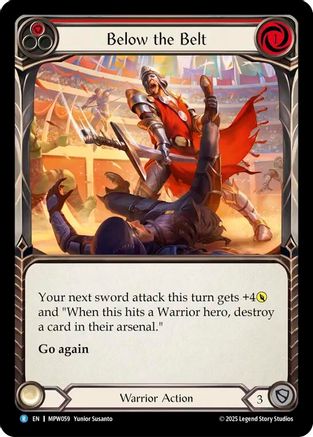 Below the Belt (Red) (MPW059) - Mastery Pack Warrior Rainbow Foil