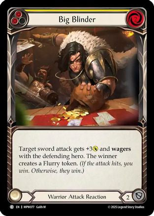 Big Blinder (Yellow) (MPW077) - Mastery Pack Warrior Rainbow Foil