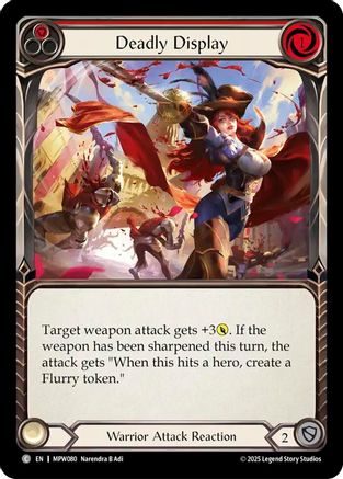 Deadly Display (Red) (MPW080) - Mastery Pack Warrior Rainbow Foil