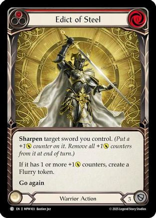 Edict of Steel (Red) (MPW103) - Mastery Pack Warrior Rainbow Foil