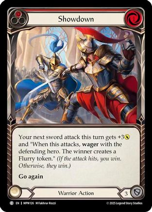 Showdown (Red) (MPW126) - Mastery Pack Warrior Rainbow Foil