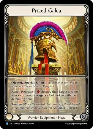 Prized Galea (Extended Art) (AOL003) - Armory Deck: Olympia, Prized Fighter Rainbow Foil