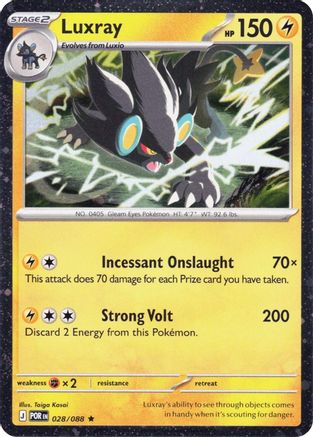 Luxray - 028/088 (Cosmos Holo) 28 - Blister Exclusives Holofoil