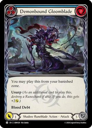 Demonbound Gloomblade (Blue) (SBW029) - Silver Age: Usurp the Shadow Throne