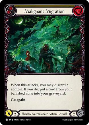 Malignant Migration (Yellow) (IAR076) - Usurp the Shadow Throne Rainbow Foil