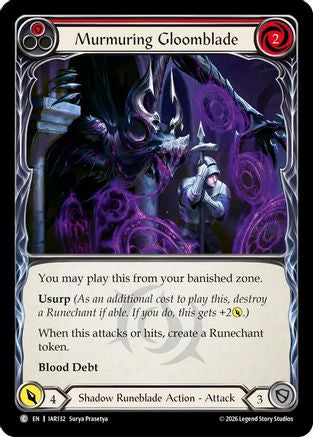 Murmuring Gloomblade (Red) (IAR132) - Usurp the Shadow Throne Rainbow Foil